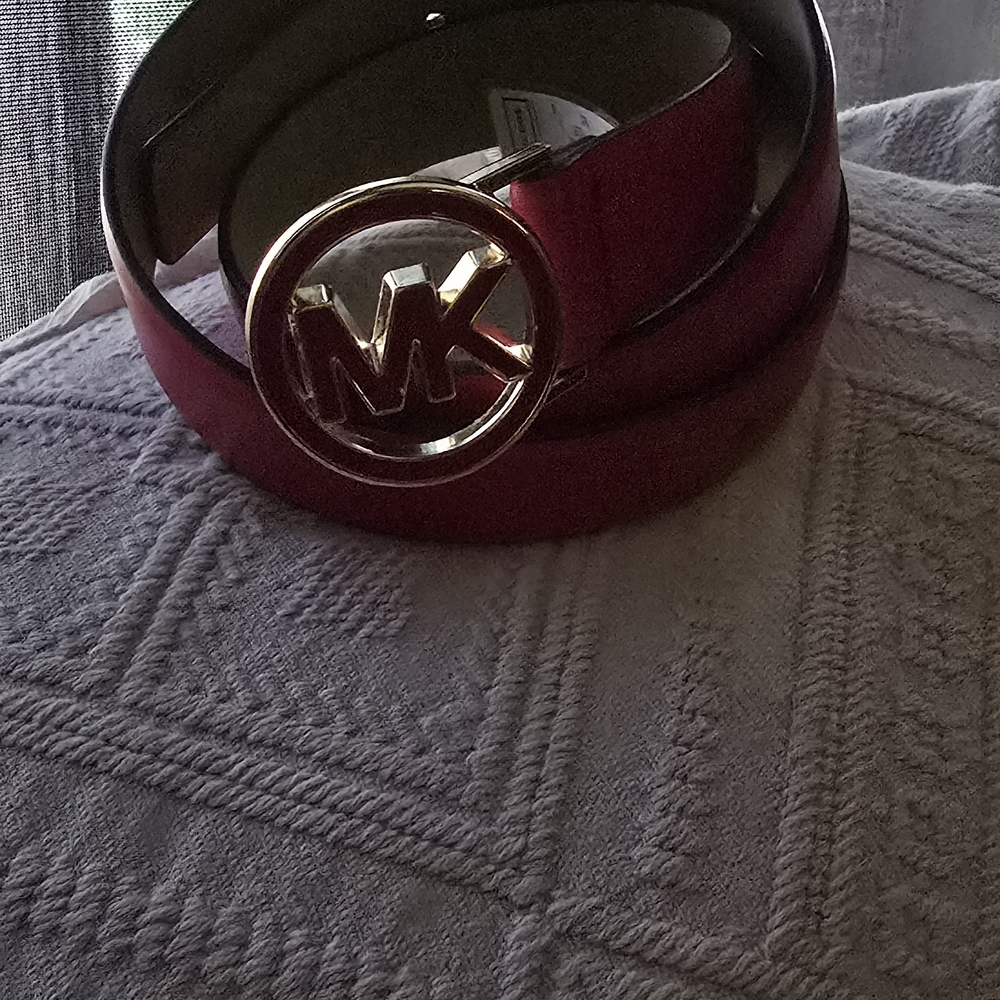 Michael Kors Beige Belt with Gold Buckle